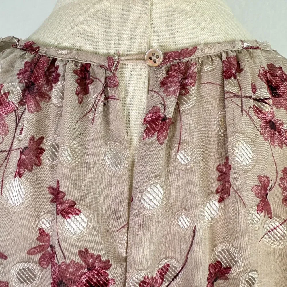 Current Air | Anthropologie | Long Sleeve Floral Fairycore Midi Dress | Sz XS S - Picture 9 of 13